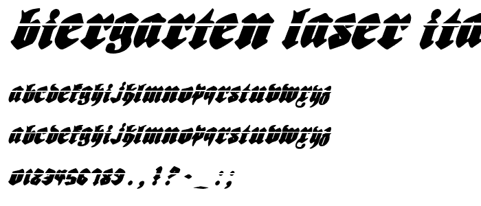 Biergarten Laser Italic font